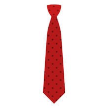 Red Tie Icon. Flat Illustration Of Red Tie Vector Icon For Web Design