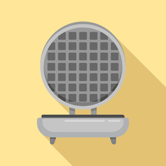 Sticker - Waffle maker icon. Flat illustration of waffle maker vector icon for web design