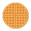 Round waffle. Vector illustration.