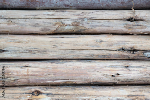 Close Up Of Stack Spilled Cutting Dry Wood Logs Textured