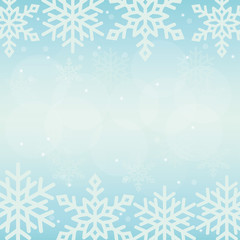 Wall Mural - winter background illustration with snowflakes