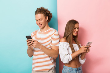 Wall Mural - Portrait of a happy young couple