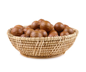 Wall Mural - Macadamia nut isolate on white background