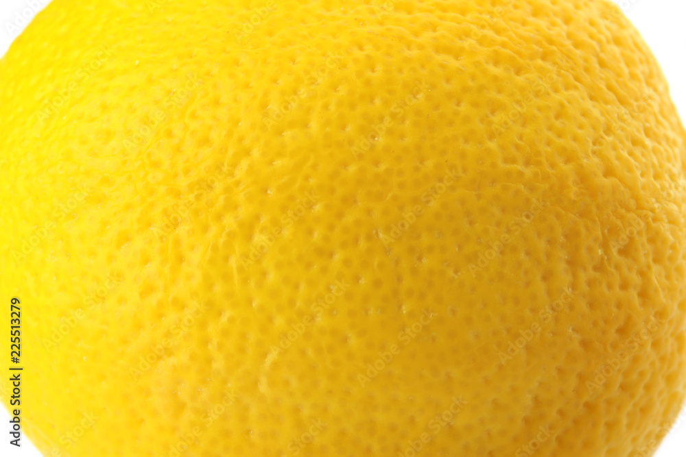 Texture of ripe lemon, closeup