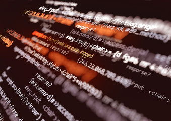 Wall Mural - computer error script code background