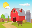 © eduardrobert - Low poly barn landscape
