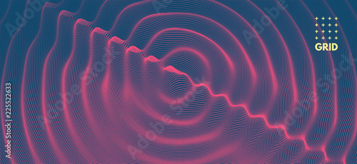 3d-faliste-tlo-z-efektem-marszczyc-wektorowa-ilustracja-z-czasteczka-powierzchnia-siatki-3d