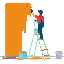 Painter Painting Wall