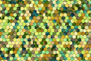 Abstract background or texture for design, colorful pattern hexagon strip.