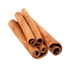 Wall Mural - Cinnamon sticks isolated on white background without shadow