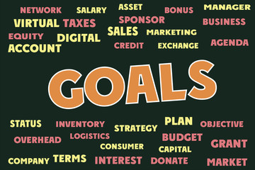 GOALS Words and tags cloud