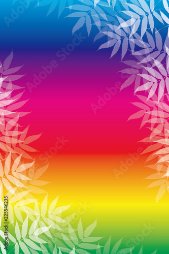 Background Wallpaper Vector Illustration Design Free Free Size Charge Free Colorful Color Rainbow Show Business Entertainment Party Image 背景壁紙 和風素材 笹の葉 伝統模様 日本 春夏秋冬 コピースペース タイトル メッセージ 七夕祭り Buy This