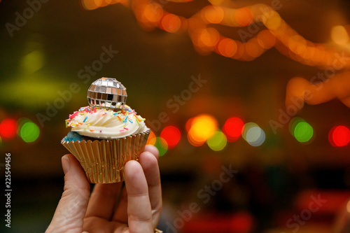 Roller Derby Skating Party Cupcakes with Disco Ball Garnish Stock Photo |  Adobe Stock