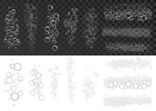 Foam Effect Icon Set. Realistic Set Of Foam Effect Vector Icons For Web Design Isolated On White Background