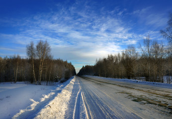 Wall Mural - Winter nature scenery