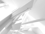 Fototapeta  - Futuristic White Architecture Design Background