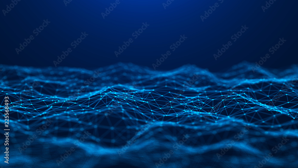 Abstract technology background. Network connection. Big data ...