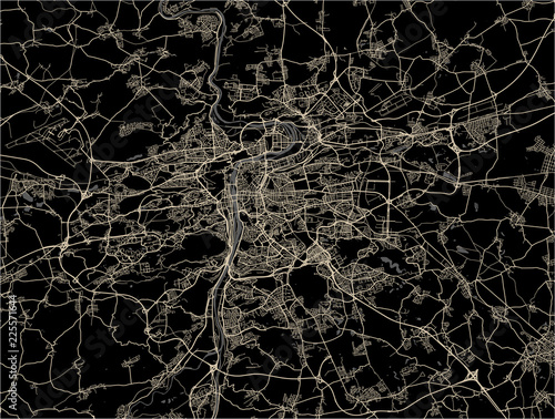 Cuadros en Lienzo map of the city of Prague, Czech Republic