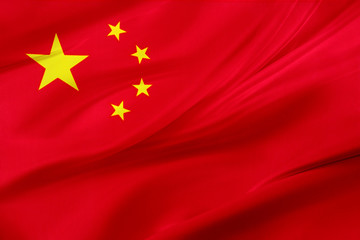Wall Mural - Silky Chinese flag