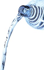 Wall Mural - Water Pouring out of Plastic Bottle - Isolated