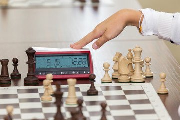 Chess tournament with digital chess clock