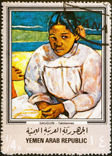 Picture Of Gauguin On Yemeni Postage Stamp