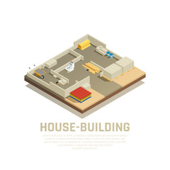 Poster - Isometric House Building Background