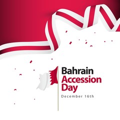 Bahrain Accession Day Vector Template Design Illustration