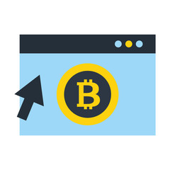 Poster - website bitcoin cryptocurrency clicking