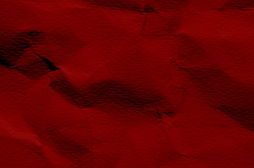 Wall Mural - Red background and wallpaper by crumpled paper texture and free space.