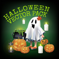 Sticker - Halloween  vector set