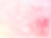 Abstract Blurred Soft Focus Bokeh Of Bright Pink Color Background