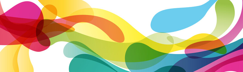 Summer background and banner with inks, splash and waves in vector abstract shape