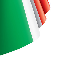 Italy flag, vector illustration on a white background.