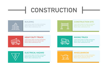 Sticker - Construction Infographic Icons