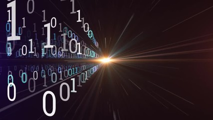 Wall Mural - digital binary code