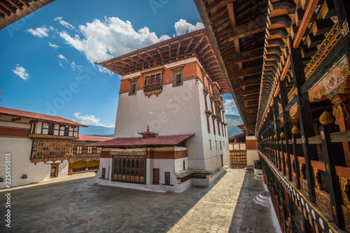 Paro Dzong temple in Bhutan Canvas Print