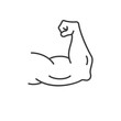 Strong muscles icon. Vector