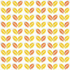 Wall Mural - Autumn leaves vector seamless pattern