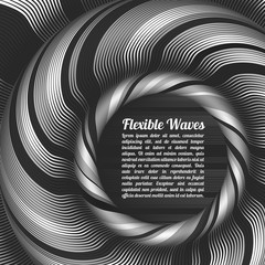 Wall Mural - Abstract vector background, waved lines vector illustration colorful design. Wavy stripes twisted as silk . Colored stripes with variable width. Fashion ,