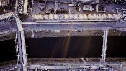 Wall Mural - Oil Refinery from above