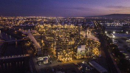 Wall Mural - Oil Refinery from above