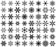 Snowflakes Set - Practical and Stylish Fakes for Graphics, Designers and Home Use, Vector Illustration