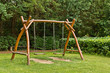 children's swing made of natural wood