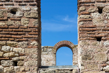 Ruins of Ancient Church of Saint Sophia in the town of Nessebar, Burgas Region, Bulgaria