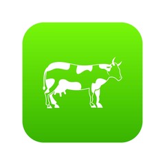 Wall Mural - Cow icon digital green for any design isolated on white vector illustration
