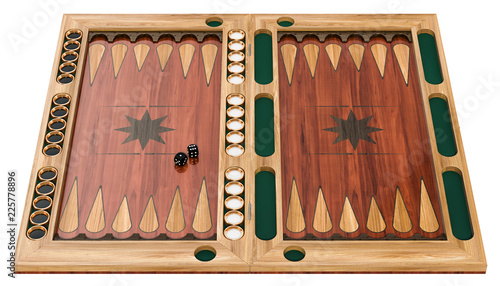 Fotomural Backgammon, board game. 3d rendering