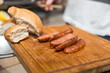 Chilean Longaniza De chillan. It is a typical chilean sausage cooked on barbecue or 