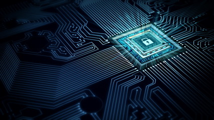 Canvas Print - internet secure data processing concept