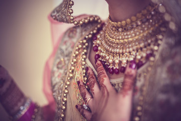 Canvas Print - Indian bridal necklace